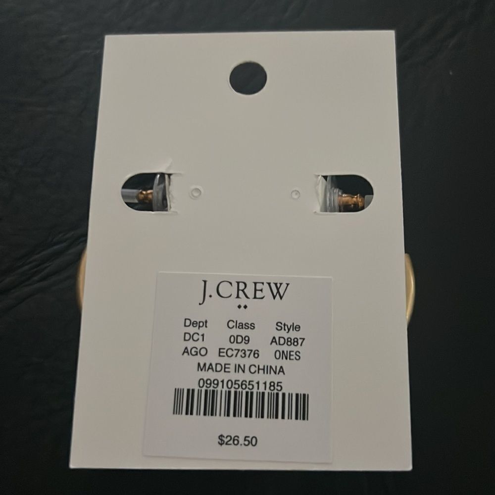 JCREW thick hoop earrings gold plated Q1 - Picture 5 of 5